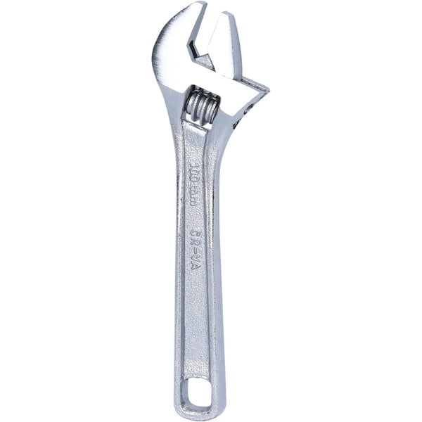 Verstellbarer Schraubenschlüssel aus Chrom-Vanadium-Stahl mit einer Größe von 100 Millimetern.