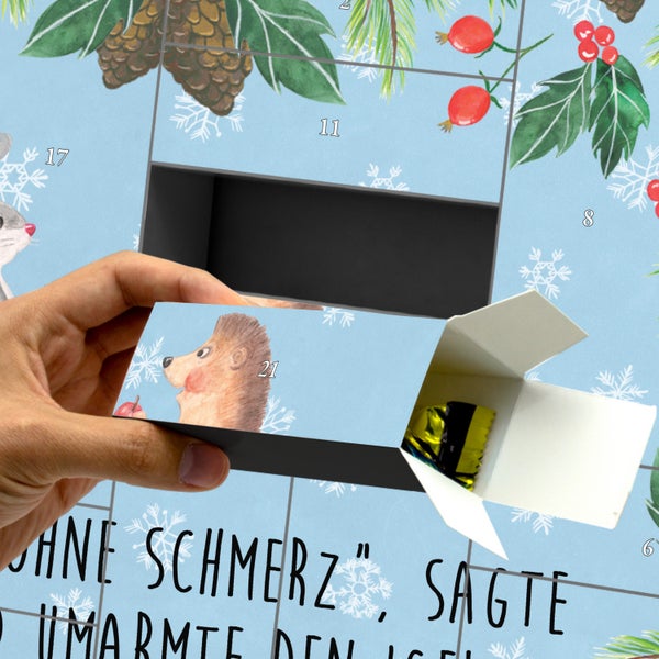 Mr. & Mrs. Panda Befüllbarer Adventskalender Hase Igel - Blau Pastell