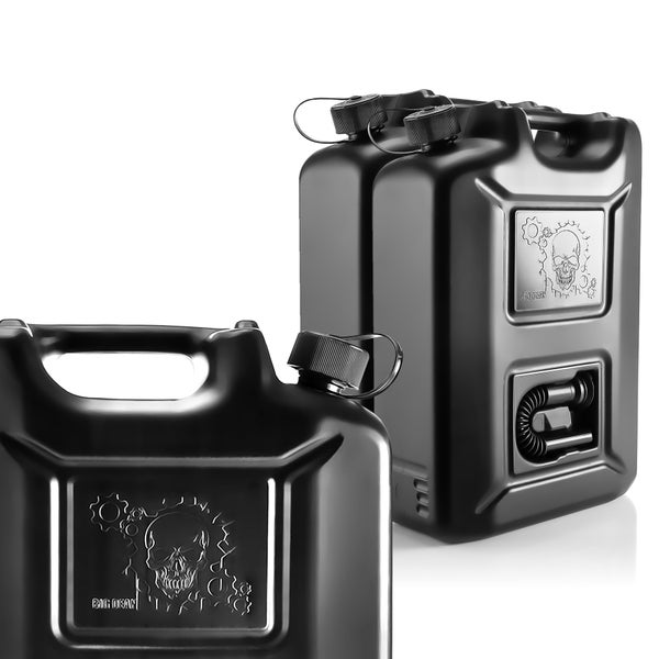 BigDean 2 Stück Kraftstoffkanister 20 L Black Edition - Benzinkanister Kraftstoff Kanister mit UN-Zulassung für Diesel & Benzin