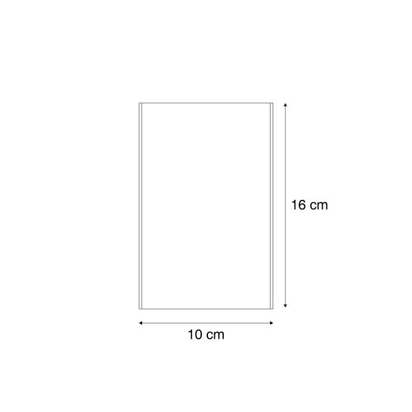Rechteckige Form mit den Maßen 10 x 16 cm