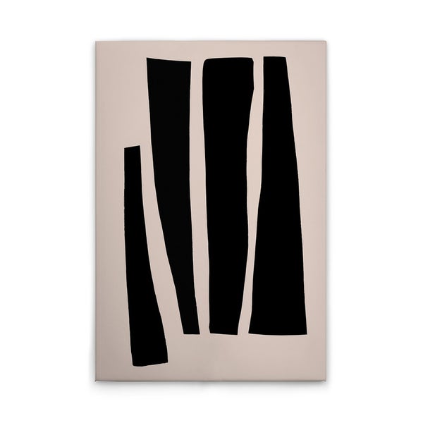 Abstrakte Leinwandkunst mit senkrechten Strichen