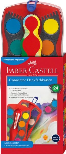 Faber-Castell Malkasten Connector 24 Farben mit Deckweiß
