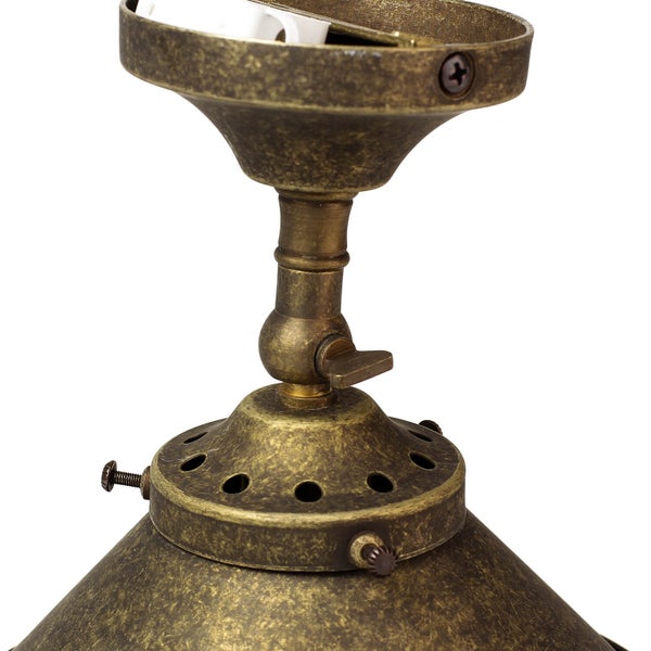 Detailaufnahme einer Deckenleuchte mit verstellbarer Halterung