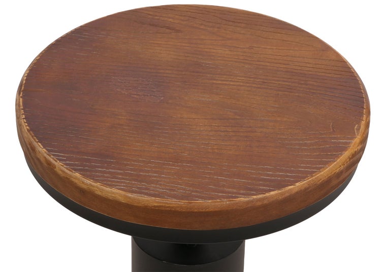 Holzhocker mit rundem Sitz