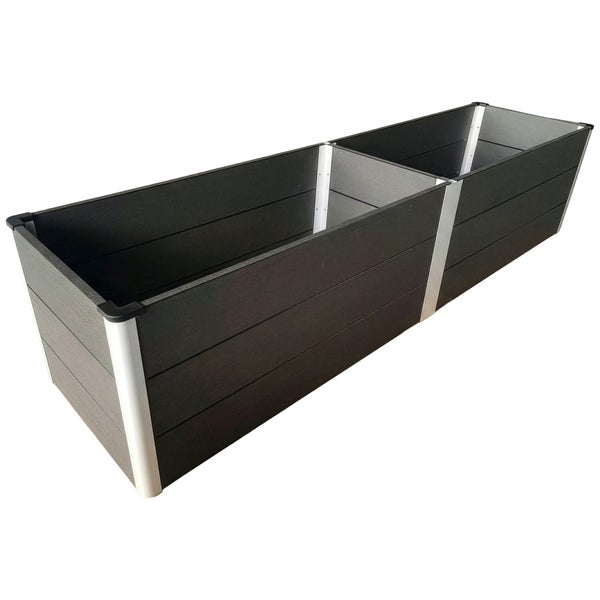 Doppelter Pflanzkasten aus Kunststoff