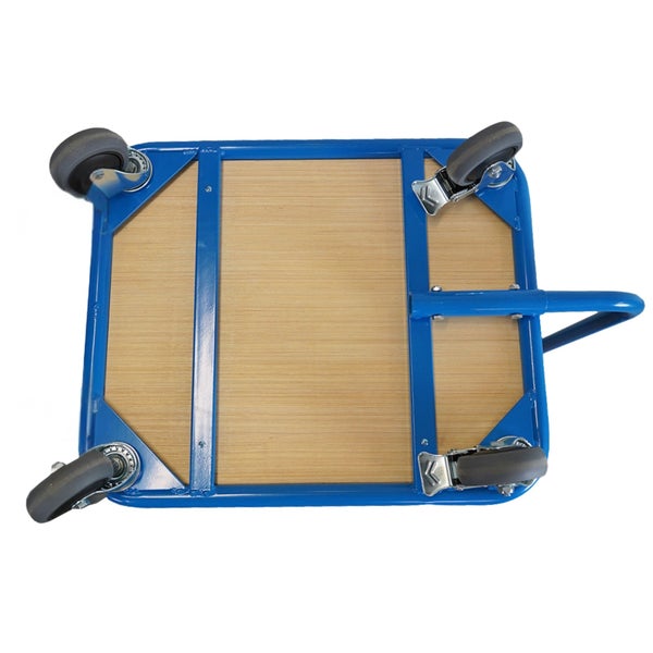 Rollbrett mit Holzplatte und vier Rollen