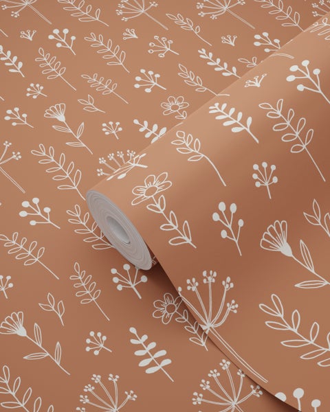 Tapetenrolle mit floralem Muster