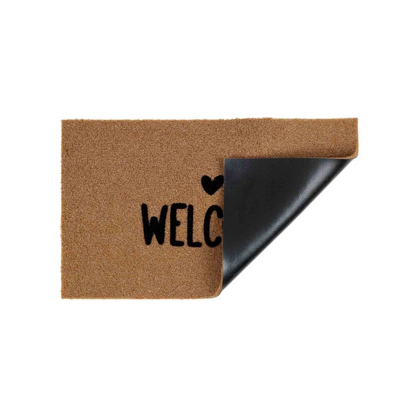 Fußmatte mit Willkommensgruß und rutschfester Unterseite