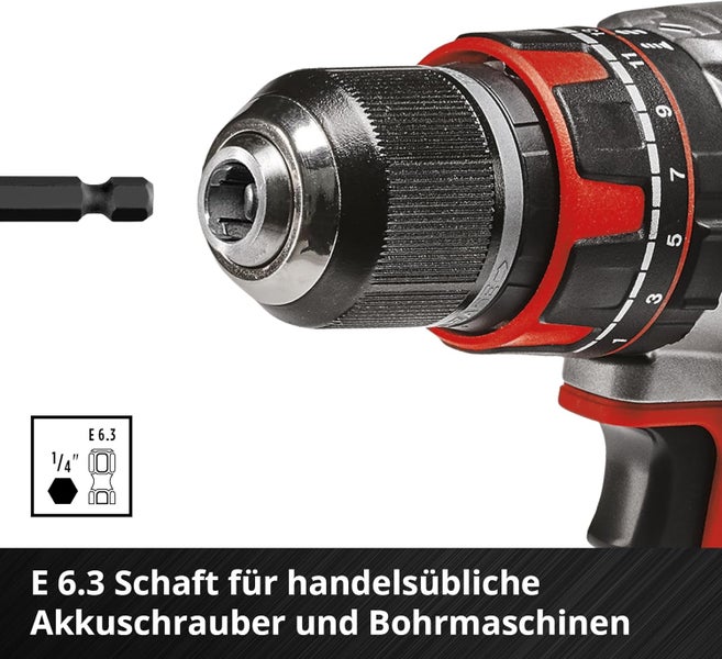 Einhell M-CASE 33-tlg. Bit-Set (für Akkuschrauber und Bohrmaschinen mit 50-mm-Bits aus S2 Stahl, Schnellwechselbithalter aus Karbonstahl inkl. Aufbewahrungsbox)