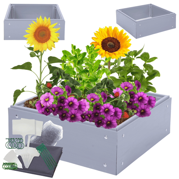 Hochbeete Growline Plast HxBxT 21x45x45 cm 1 Ebene Kunststoff Grau