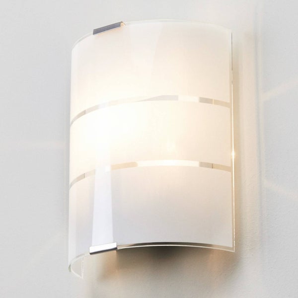 Lindby Glas Wandlampe, Wandleuchte innen Innenleuchte Wand Metall 1x E14 max. 40W ohne Leuchtmittel Wandbeleuchtung Wohnzimmer Esszimmer