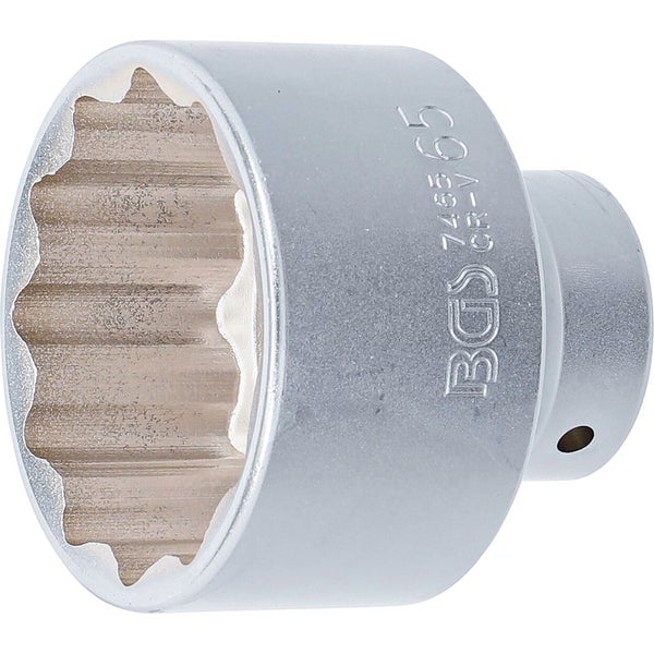 BGS Steckschlüssel-Einsatz Zwölfkant Antrieb Innenvierkant 20 mm (3/4) SW 65 mm - 7465