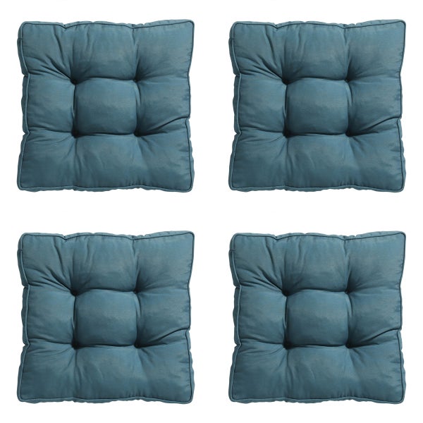 Sitzkissen Florance Panama seeblau - Ca. 47x47 cm - 4er-Set