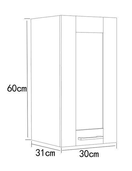 Küchenschrank B. 30 cm Hängeschrank Küche Colura