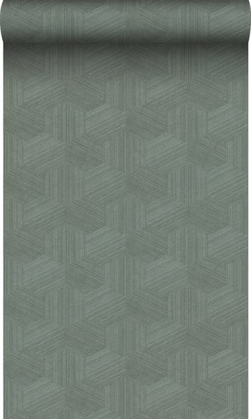 Origin Wallcoverings Öko-Strukturtapete 3D-Muster Graugrün - 50 x 900 cm - 347996