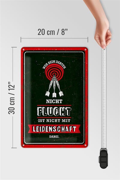 Blechschild Spruch 20x30cm Wer beim Daten nicht flucht