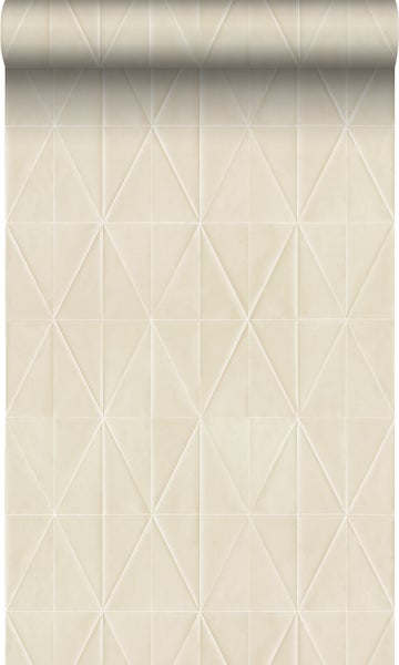 Origin Wallcoverings Tapete Origami-Muster Sandbeige - 53 cm x 10.05 m - 347855