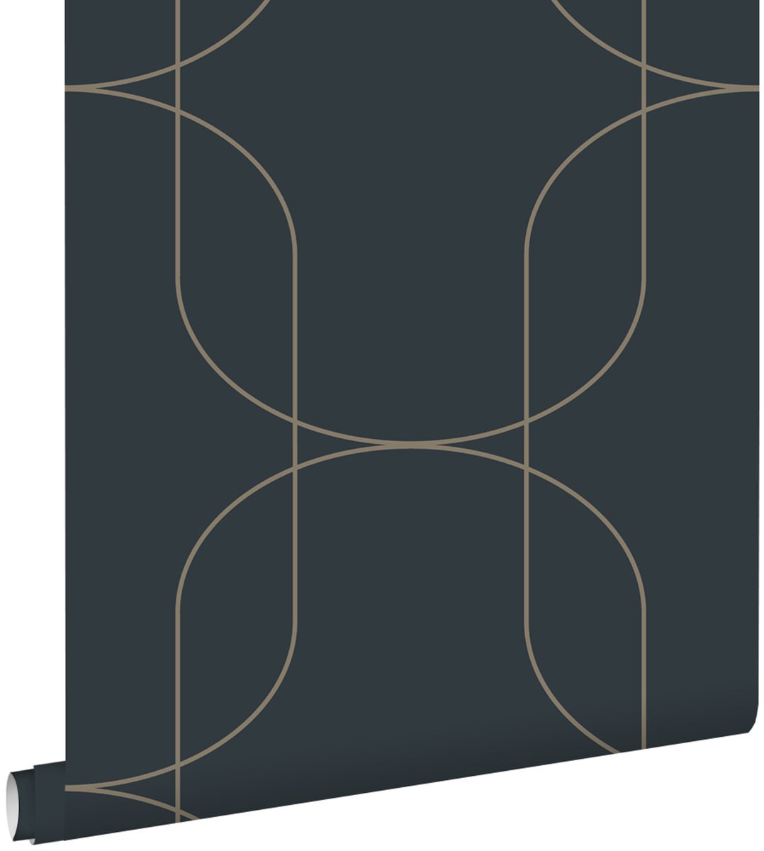 ESTAhome Tapete geometrische Formen Dunkelblau - 50 x 900 cm - 139651