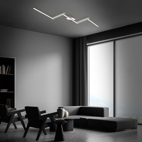 LED Deckenleuchte Deckenlampe 5-flammig Leuchtarme schwenkbar 24W alu Briloner