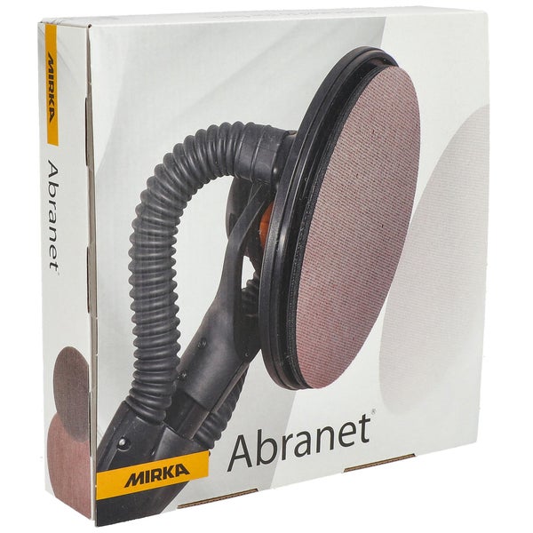 Mirka Abranet Netz-Schleifscheiben Ø 225 mm Klett / Korn P100 / 25 Stk / zum Schleifen von Holz, Spachtel, Lack, Kunststoff / 5422302510