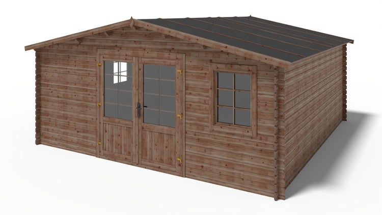 Gartenhaus, Gerätehaus 25m2 - 5x5m - 28mm - Imprägniert