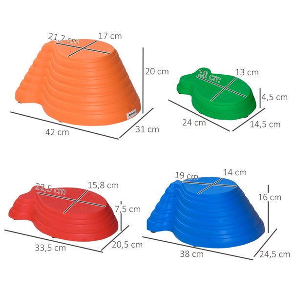 Outsunny Flußsteine, 11ER Balance-Steine, 42L x 31B x 20H cm, PP, Gelb