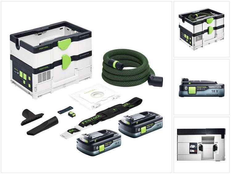 Festool CTLC SYS Akku Absaugmobil 36 V ( 2x 18 V ) Staubkl. L + 2x Akku 4,0 Ah - ohne Ladegerät