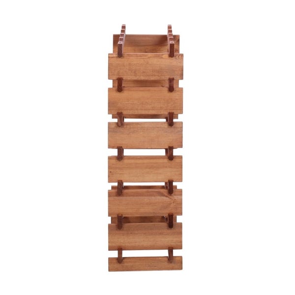 Weinregal VINOTECA FLEX PRO HxBxT 93x46x28cm 28 Flaschen auf 7 Ebenen Massives Kiefernholz Braun geölt