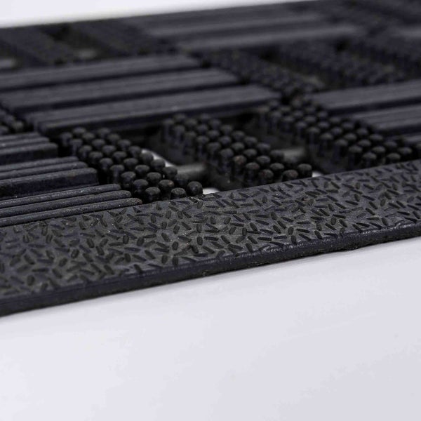 Fußmatte aus Gummi mit Noppen und Rillen