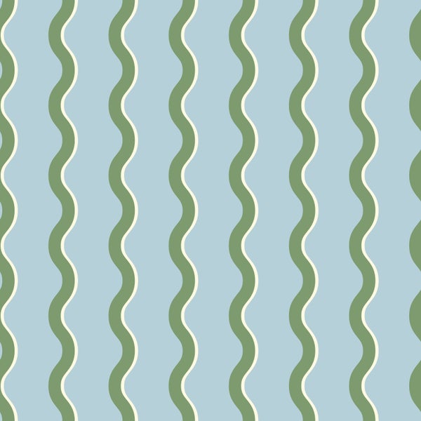 Tapete mit vertikalem Wellenmuster.