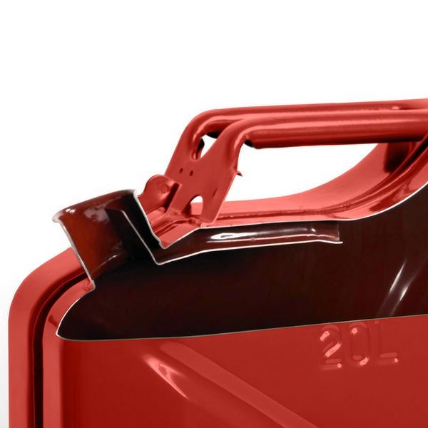 BW® Kraftstoffkanister Metall Benzinkanister 5 Liter - Rot - RAL 3000 - TÜV-geprüft und UN-Zulassung - Made in Europe