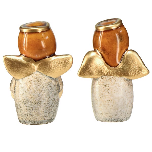 Zwei dekorative Engelsfiguren für Weihnachten