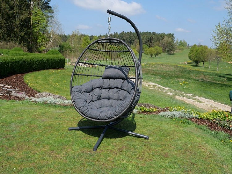 Sungörl Hängesessel Folt Meran Deluxe Faltbar Wetterfest Stabil Relaxsessel mit Comfort-Polster