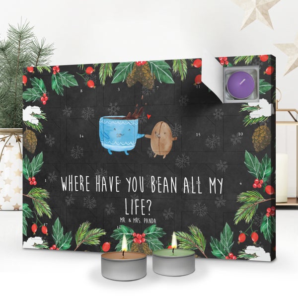 Mr. & Mrs. Panda Duftkerzen Adventskalender Kaffee Bohne - Schwarz