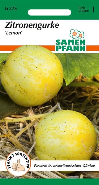 Samen Pfann Zitronengurke 'Lemon'