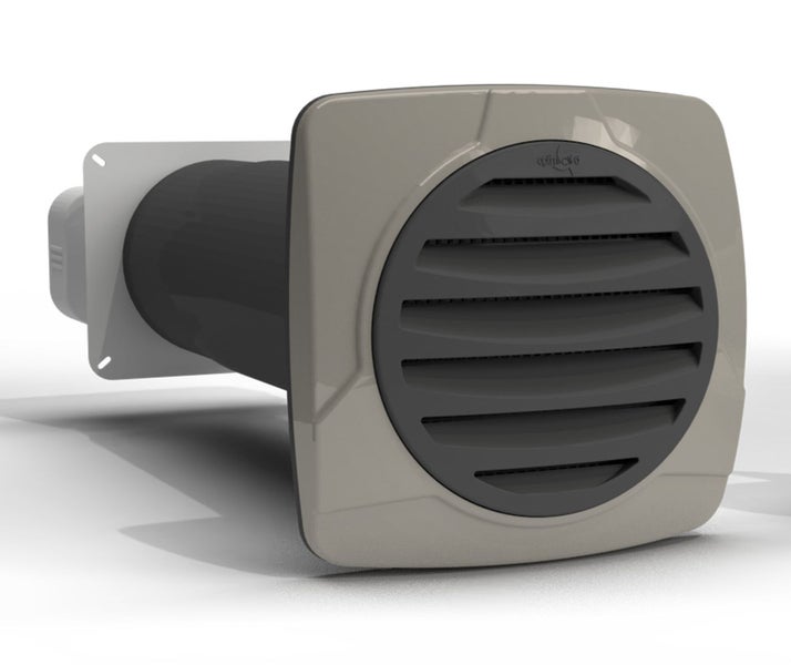 Wandventilator mit Lüftungsrohr für die kontrollierte Wohnraumlüftung