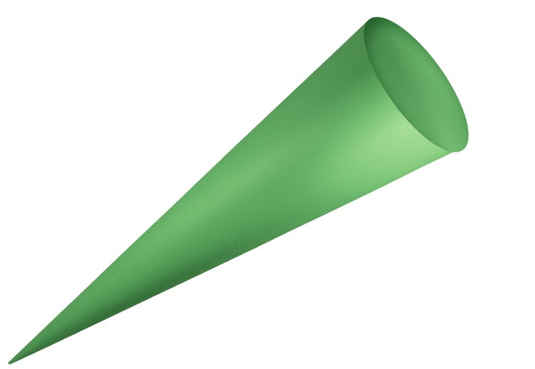 URSUS Schultüten Bastel-Schultüte ohne Filzmanschette, grasgrün, Höhe: 70 cm, Durchmesser: 20 cm