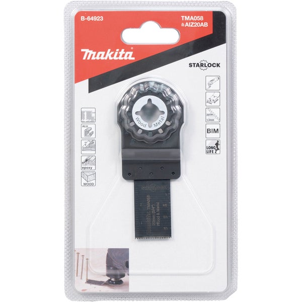 Makita TMA079 Tauchsägeblatt, 45 mm, HM/TC Metall