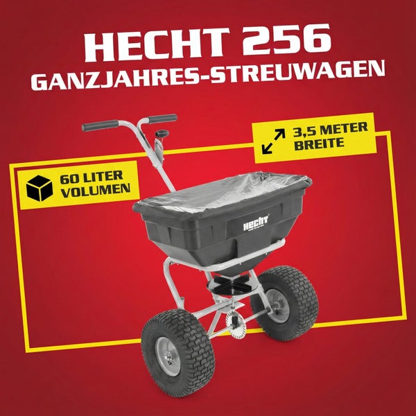 Hecht 256 Ganzjahres Streuwagen mit 60 Liter Volumen und 3,5 Meter Streubreite