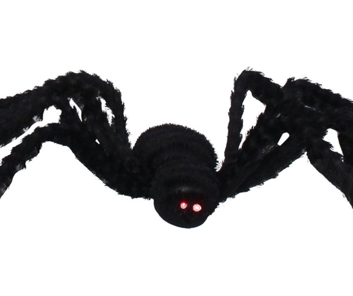 Dekorative Spinne mit leuchtenden Augen für Halloween