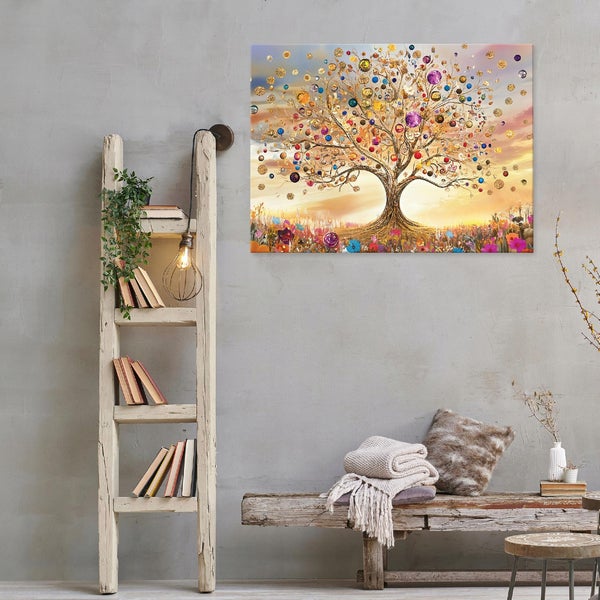 Leinwandbild Abstrakt Baum des Lebens Modern Bilder 120x80 cm