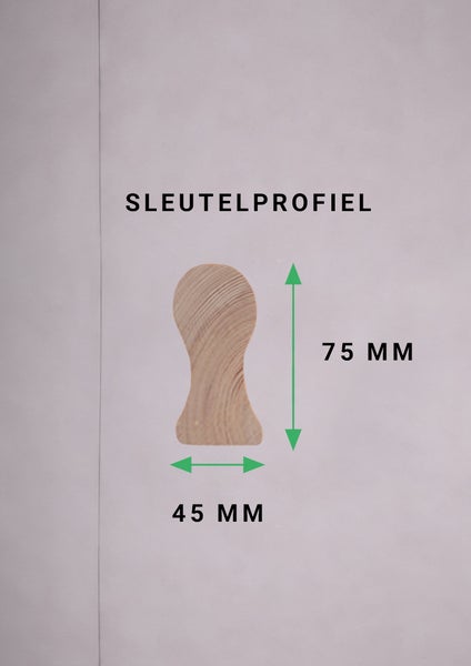 HANDYSTAIRS Handlauf aus holz - schlüssellochprofil 45 x 75 mm – kiefer – 270 cm