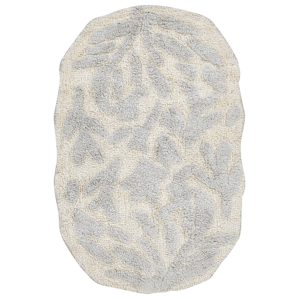 Badematte Baumwolle hellgrau 60 x 90 cm DERIK