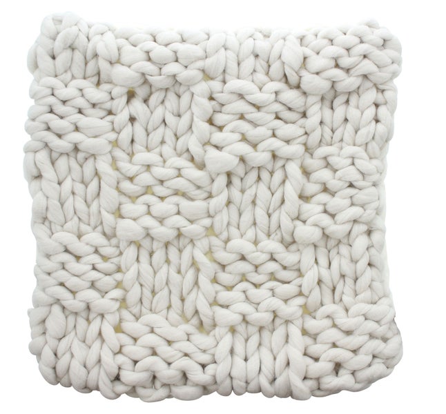 FRANK FLECHTWAREN | Kissenhülle Grobstrick, POLYESTER, POLYACRYL, 40 x 40 cm