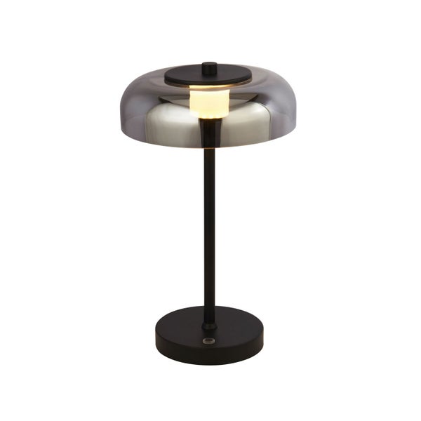 Tischleuchte mit Schirm und Fuß