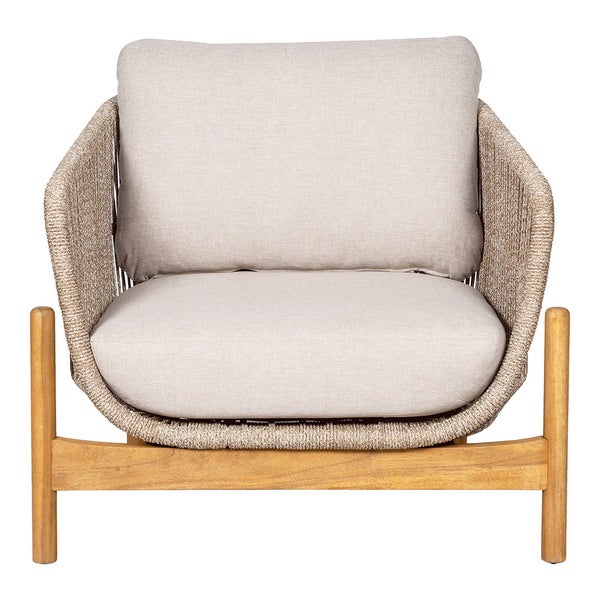 Terracina Lounge-Stuhl inkl. Kissen braun, beige. 86 X 79 X 72 cm