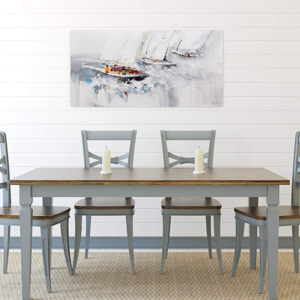 Handgemaltes Gemälde Acrylfarbe 120x60cm Grau