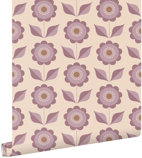 ESTAhome Tapete Blumen Lila - 50 x 900 cm - 130980