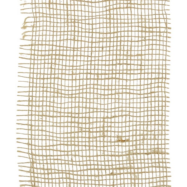 Nahaufnahme von Jute Stoff mit grober Webstruktur.