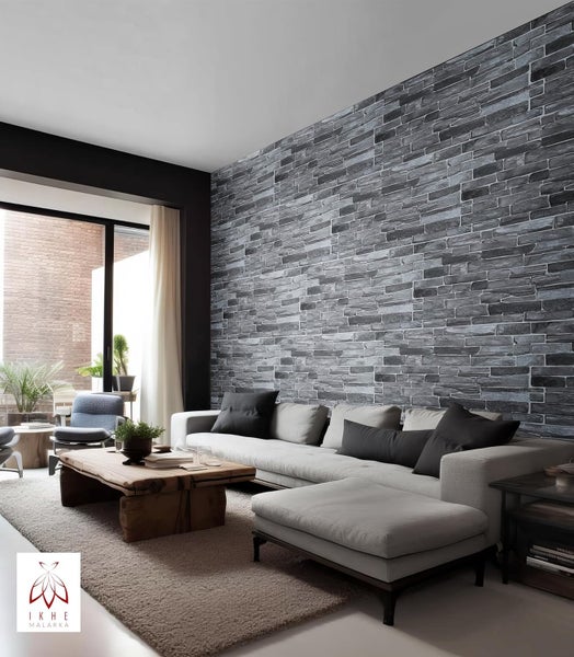 0,4m² 3D PVC Kunststoff Verkleidung Paneele Steinoptik Wandpaneele Wandverkleidung Decke Deckenpaneele Fliesen Imitat 90x48cm (CPVC01)